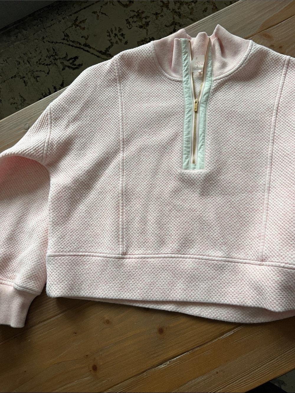 Calia Women's Pink Half-Zip Pullover Sweater